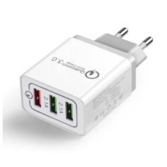   Gyors töltő USB töltő EU konnektor Több csatlakozós / QC 3.0 3 USB port 2.1 A 100~240 V