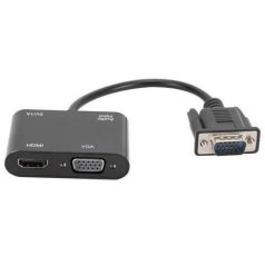SilverHome VGA--HDMI+VGA Átalakító + Audio bemenet