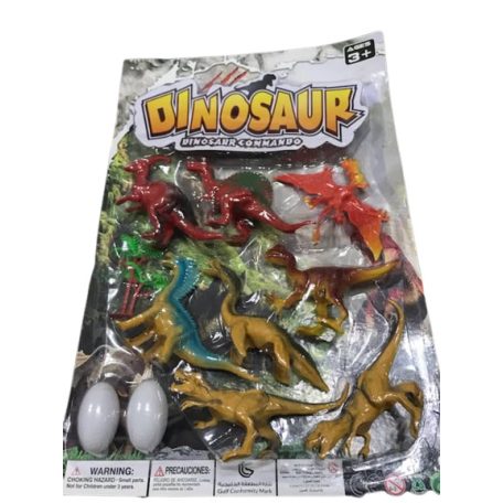 SilverHome Műanyag Dinoszaurusz Játék készlet nyolc darabos dinó tojással