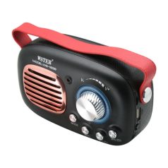   WSTER WS-1839 Retro hordozható mini Bluetooth hangszóró/FM rádió - fekete