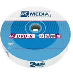   DVD-R lemez, 4,7 GB, 16x, 10 db, zsugor csomagolás, MYMEDIA (by VERBATIM)
