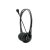 Fejhallgató, mikrofonnal, vezetékes, 3,5 mm jack, EQUIP "Life", fekete