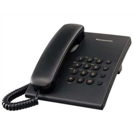 Telefon, vezetékes, PANASONIC "KX-TS500HGB", fekete