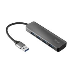   USB elosztó-HUB, 4 port, alumínium, USB 3.2 Gen 1, TRUST "Halyx"