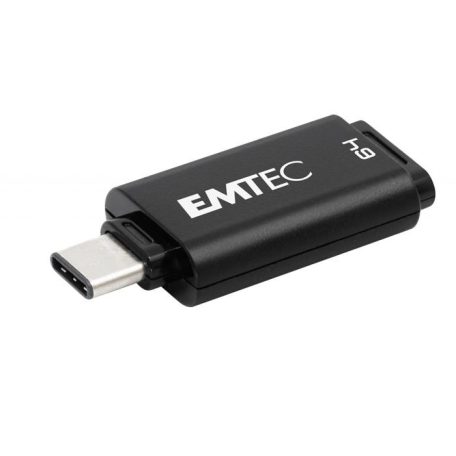 Pendrive, 64GB, USB-C 3.2, EMTEC "D400 Type-C", fekete