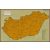 Kaparós Magyarország térkép, 84,1x59,4 cm, STIEFEL, arany bevonat